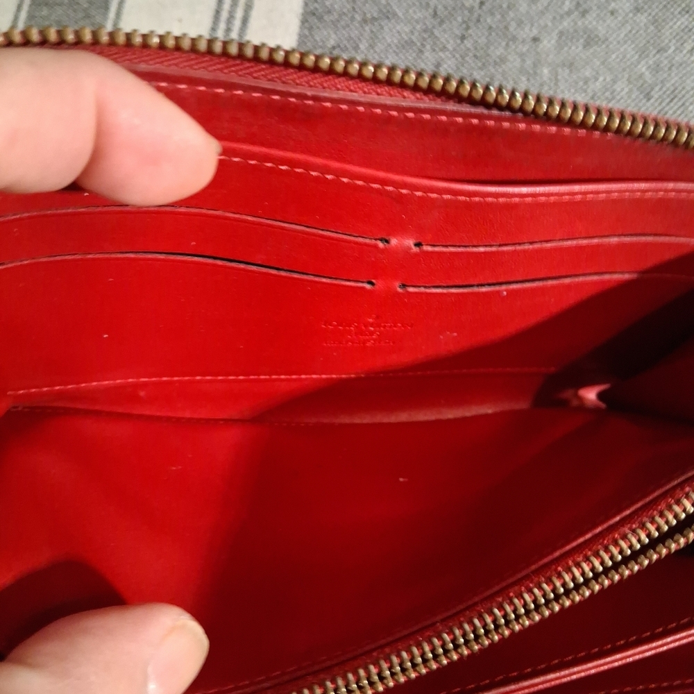 Louis Vuitton Red Embossed Wallet - Picture 11 of 16